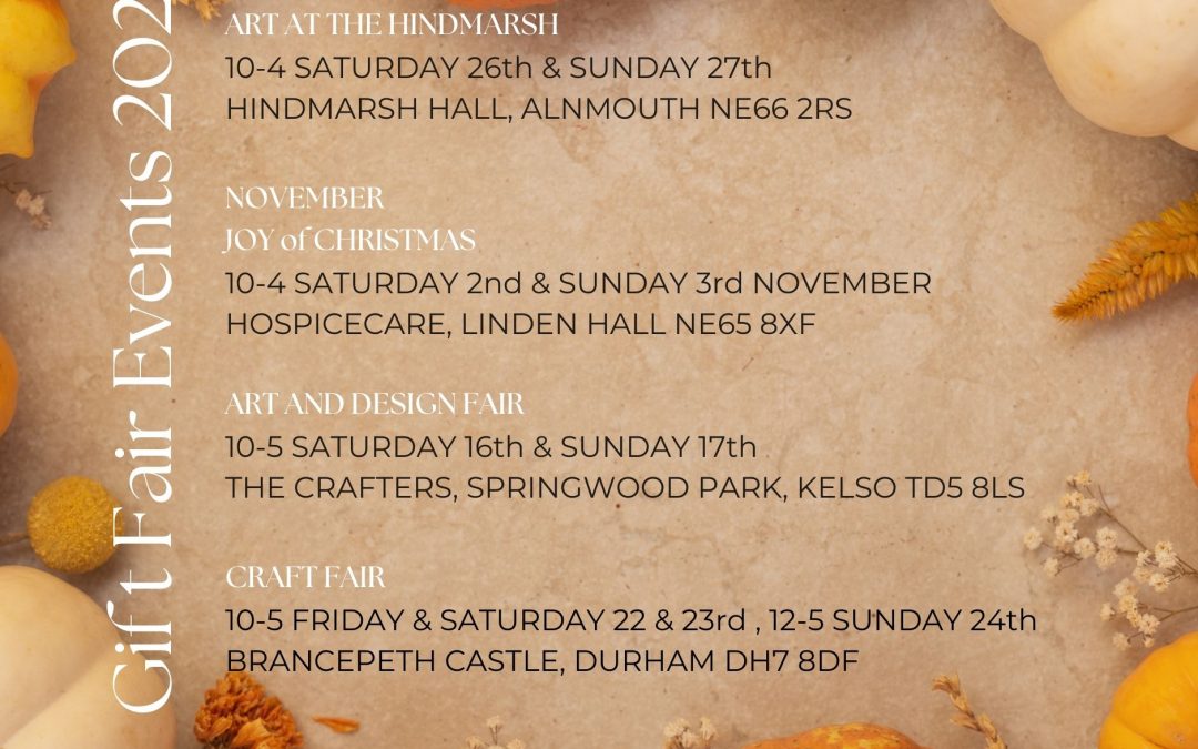 Autumn Artisan Events in the North East 2024