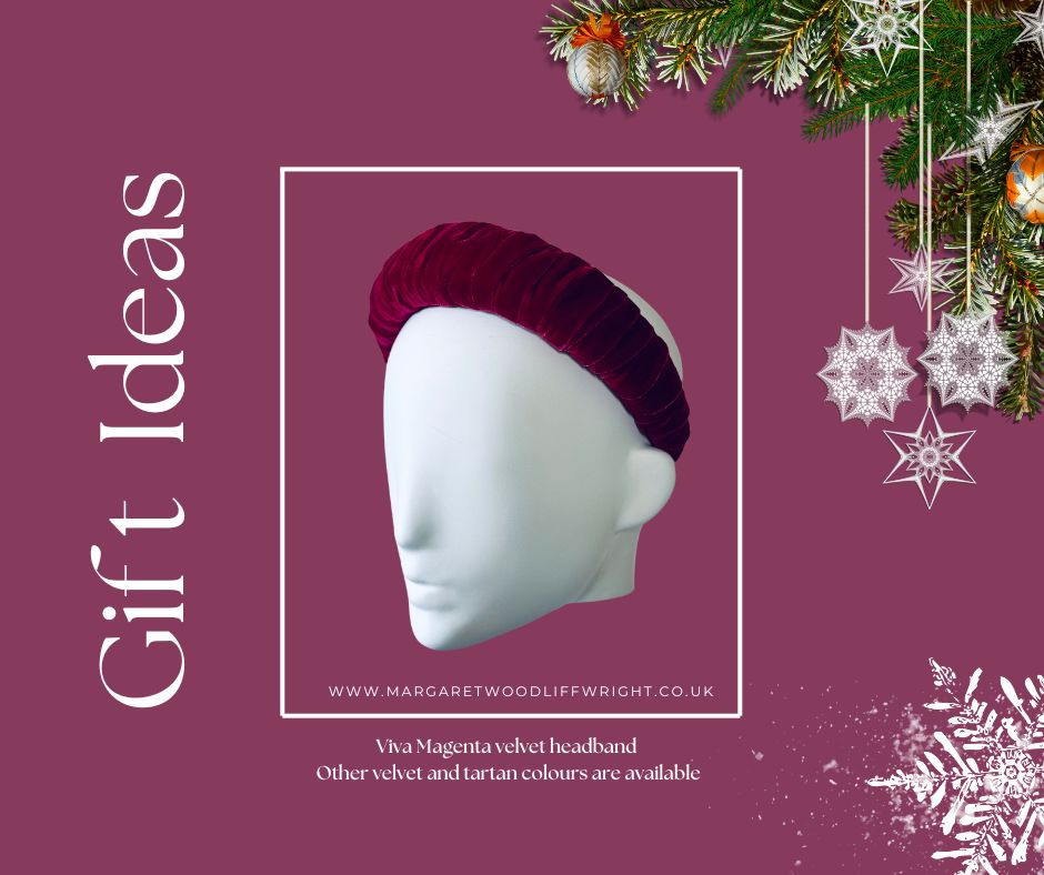 VIVA Magenta velvet headband